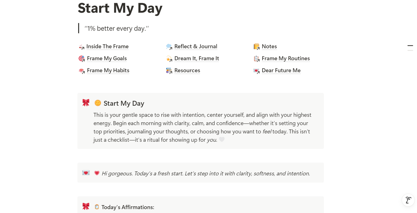 The Femme Framework — Notion Digital Planner + PDF Guide