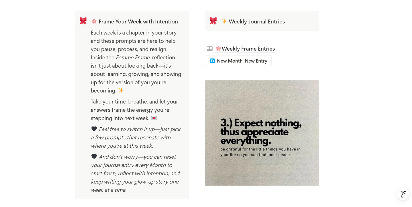The Femme Framework — Notion Digital Planner + PDF Guide